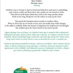 Barn Swallow text on back of greeting card